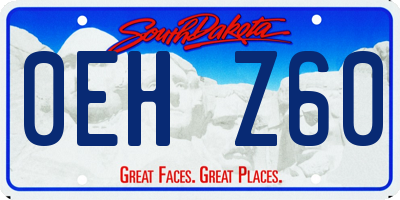 SD license plate 0EHZ60