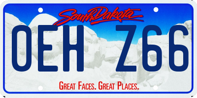 SD license plate 0EHZ66