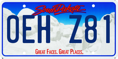 SD license plate 0EHZ81