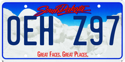SD license plate 0EHZ97