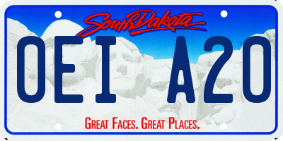 SD license plate 0EIA20