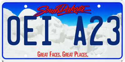 SD license plate 0EIA23