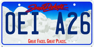 SD license plate 0EIA26
