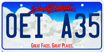 SD license plate 0EIA35