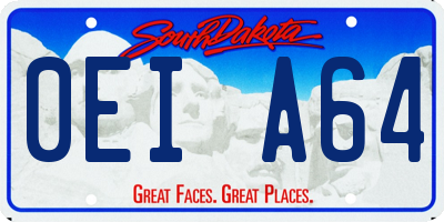 SD license plate 0EIA64