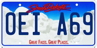 SD license plate 0EIA69