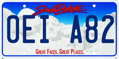 SD license plate 0EIA82