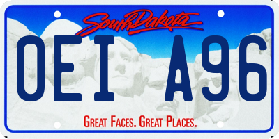 SD license plate 0EIA96