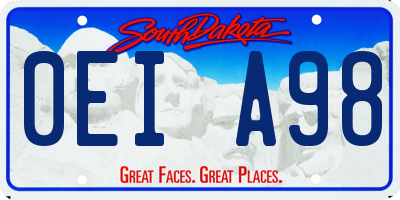 SD license plate 0EIA98
