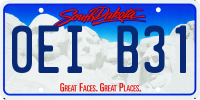 SD license plate 0EIB31