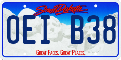 SD license plate 0EIB38