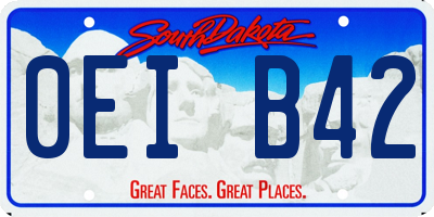 SD license plate 0EIB42