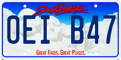 SD license plate 0EIB47