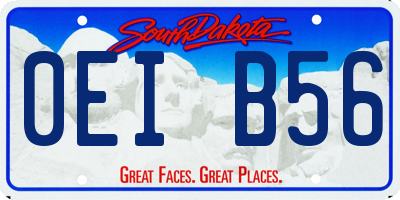 SD license plate 0EIB56