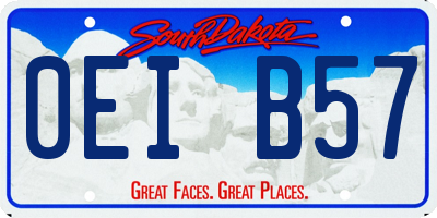 SD license plate 0EIB57