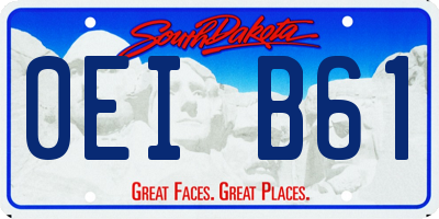SD license plate 0EIB61