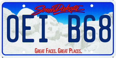 SD license plate 0EIB68