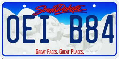 SD license plate 0EIB84