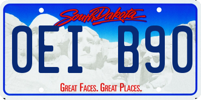 SD license plate 0EIB90