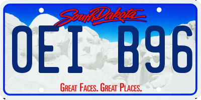 SD license plate 0EIB96