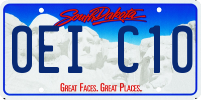 SD license plate 0EIC10