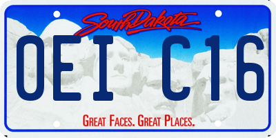 SD license plate 0EIC16