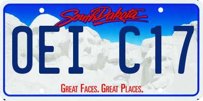 SD license plate 0EIC17