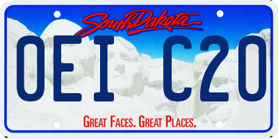 SD license plate 0EIC20