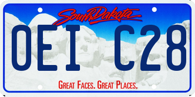 SD license plate 0EIC28