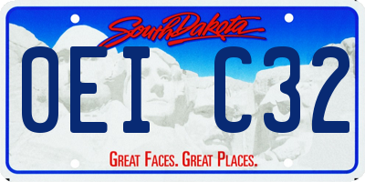 SD license plate 0EIC32
