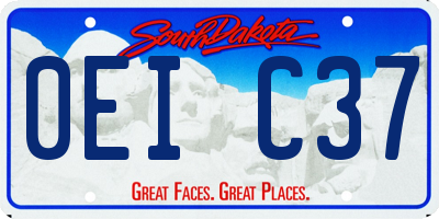 SD license plate 0EIC37