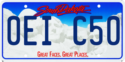 SD license plate 0EIC50