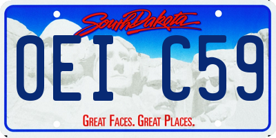 SD license plate 0EIC59