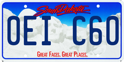 SD license plate 0EIC60