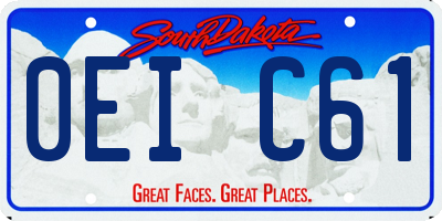 SD license plate 0EIC61
