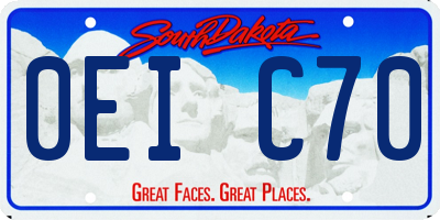 SD license plate 0EIC70