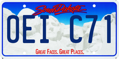 SD license plate 0EIC71