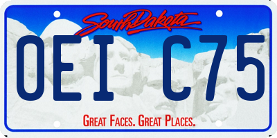 SD license plate 0EIC75