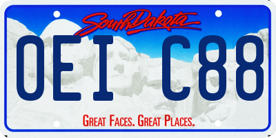SD license plate 0EIC88
