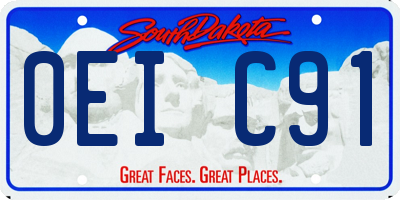 SD license plate 0EIC91