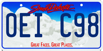 SD license plate 0EIC98