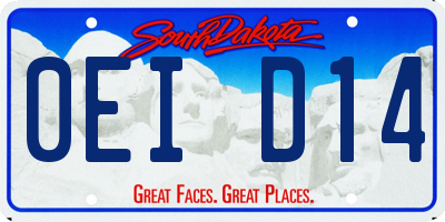 SD license plate 0EID14