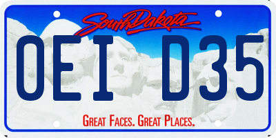 SD license plate 0EID35