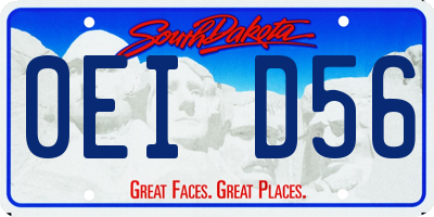 SD license plate 0EID56