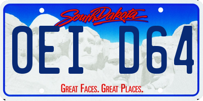 SD license plate 0EID64
