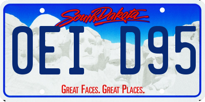 SD license plate 0EID95