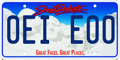 SD license plate 0EIE00