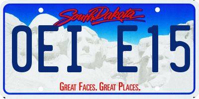 SD license plate 0EIE15
