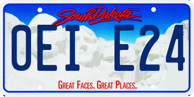 SD license plate 0EIE24