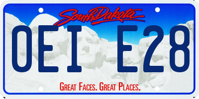 SD license plate 0EIE28
